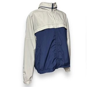 PACIFIC TRAIL Grey Navy Performance Jacket with Packable Drawcord Hood